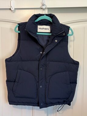 Madhappy unisex Down Puffer vest size XS navy blue